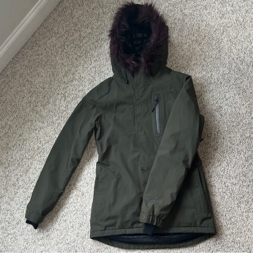 Volcom Olive Green Ski & Snow Jacket